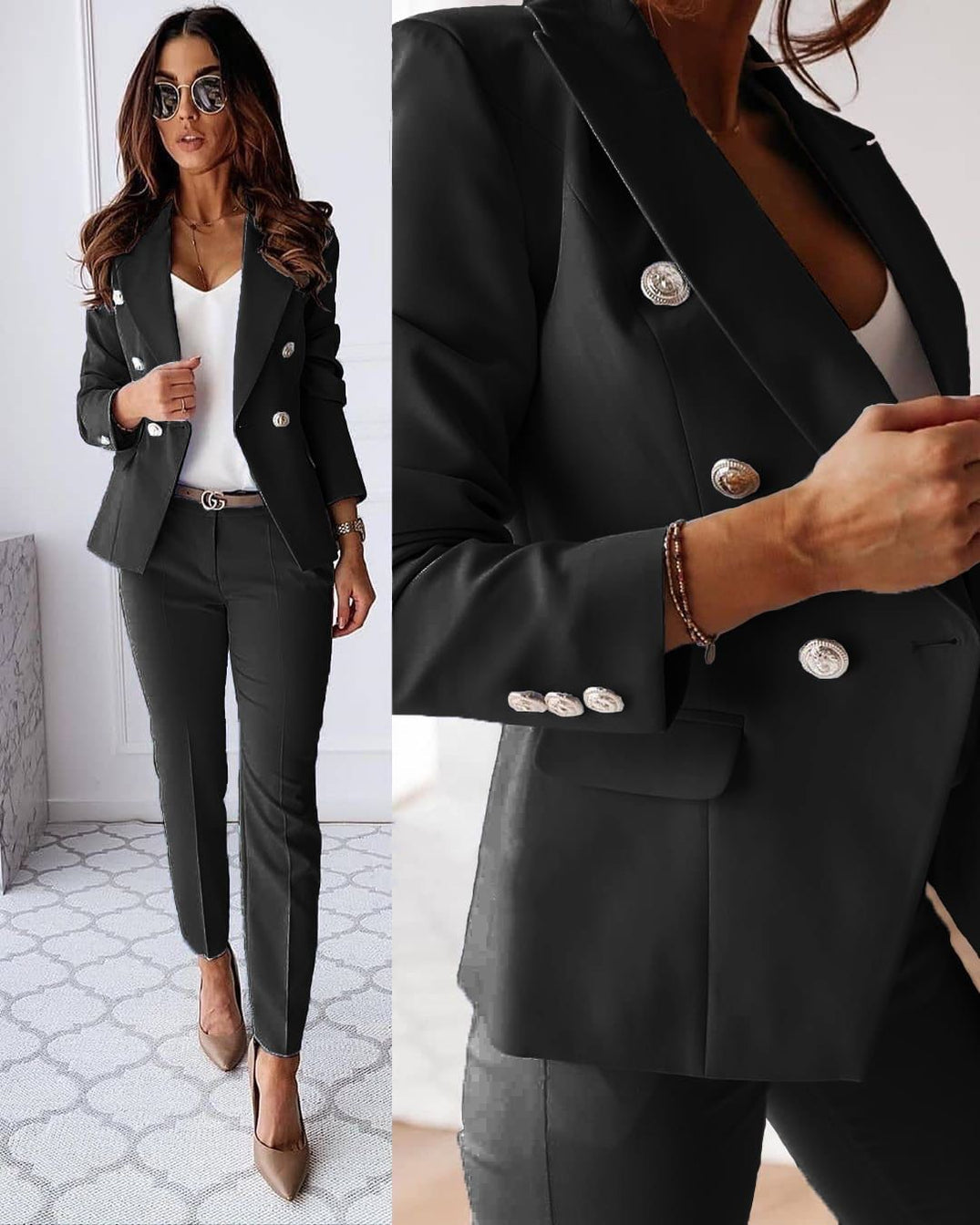 Elena Women's Tailor – Modern Set with Elegant Jacket & Chic Fitted Pants