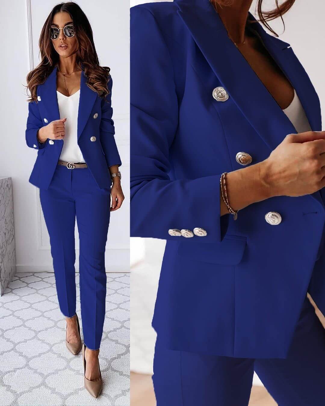 Elena Women's Tailor – Modern Set with Elegant Jacket & Chic Fitted Pants