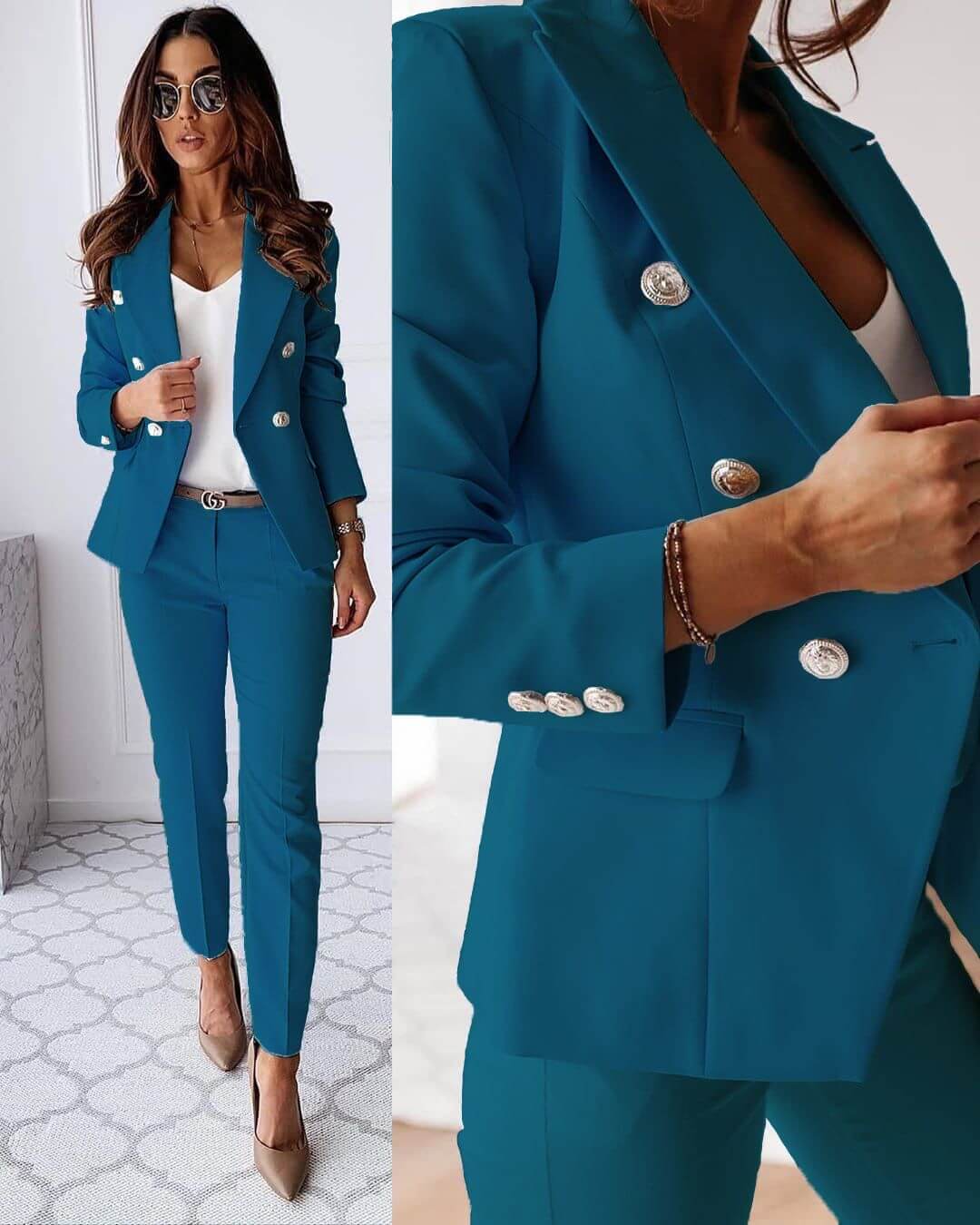 Elena Women's Tailor – Modern Set with Elegant Jacket & Chic Fitted Pants