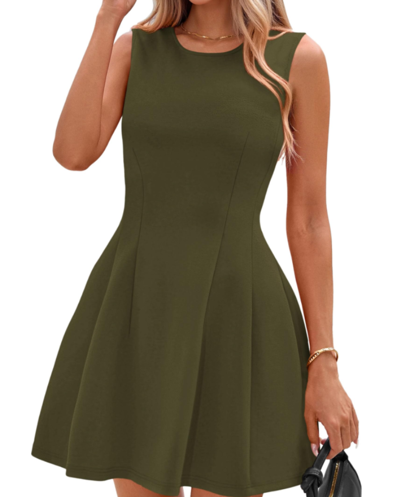 Winona Short Dress for Women – Elegant Sleeveless A-Line Dress, Chic Skater Cut for Business & Cocktail