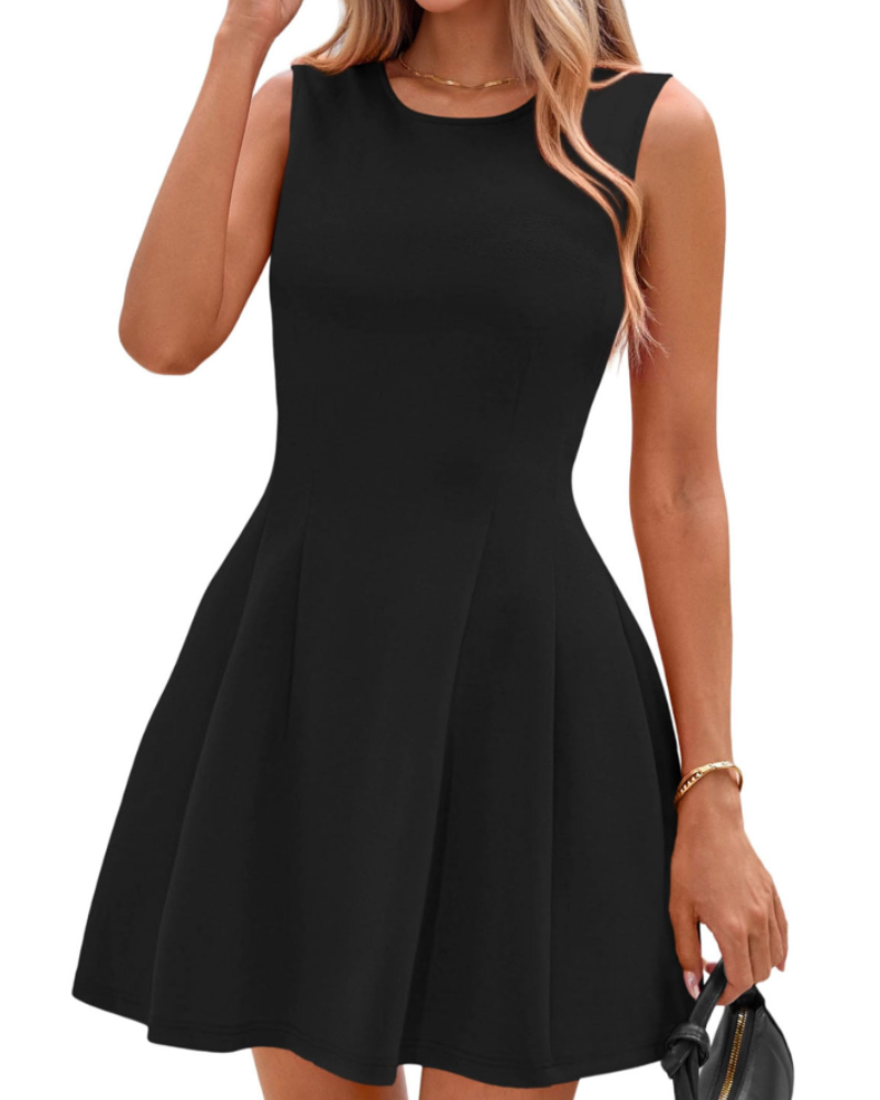 Winona Kort Kjole til Kvinder – Elegant Ærmeløs A-Line Kjole, Chic Skater Snit til Business & Cocktail