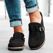 Georgia Sabots Damen Komfort – Ergonomische Mules mit Schnallenriemen für lässigen Stil