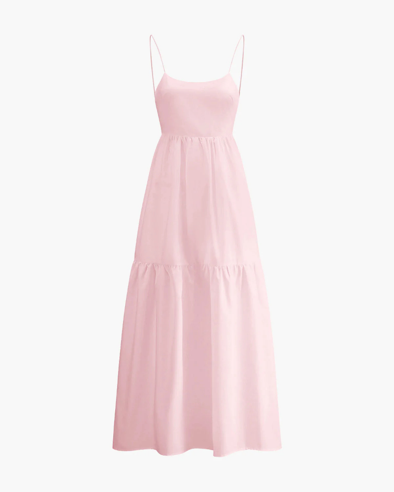 Rochie Maxi Brynn pentru femei – Rochie lungă fără mâneci, cu decolteu, croială dreaptă elegantă