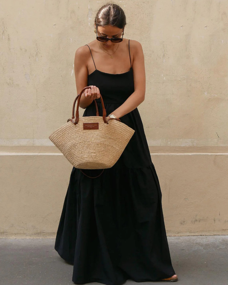 Rochie Maxi Brynn pentru femei – Rochie lungă fără mâneci, cu decolteu, croială dreaptă elegantă