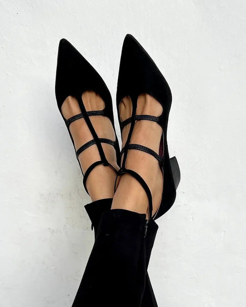 Hayden D'Orsay Pumps voor Dames – Elegante Gestreepte Hakken met Comfortabele Gewatteerde Zool