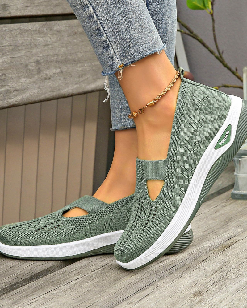 Brynn Dames Wandelschoenen – Ademend Slip-On Sneakers met Ondersteuning van de Voetboog