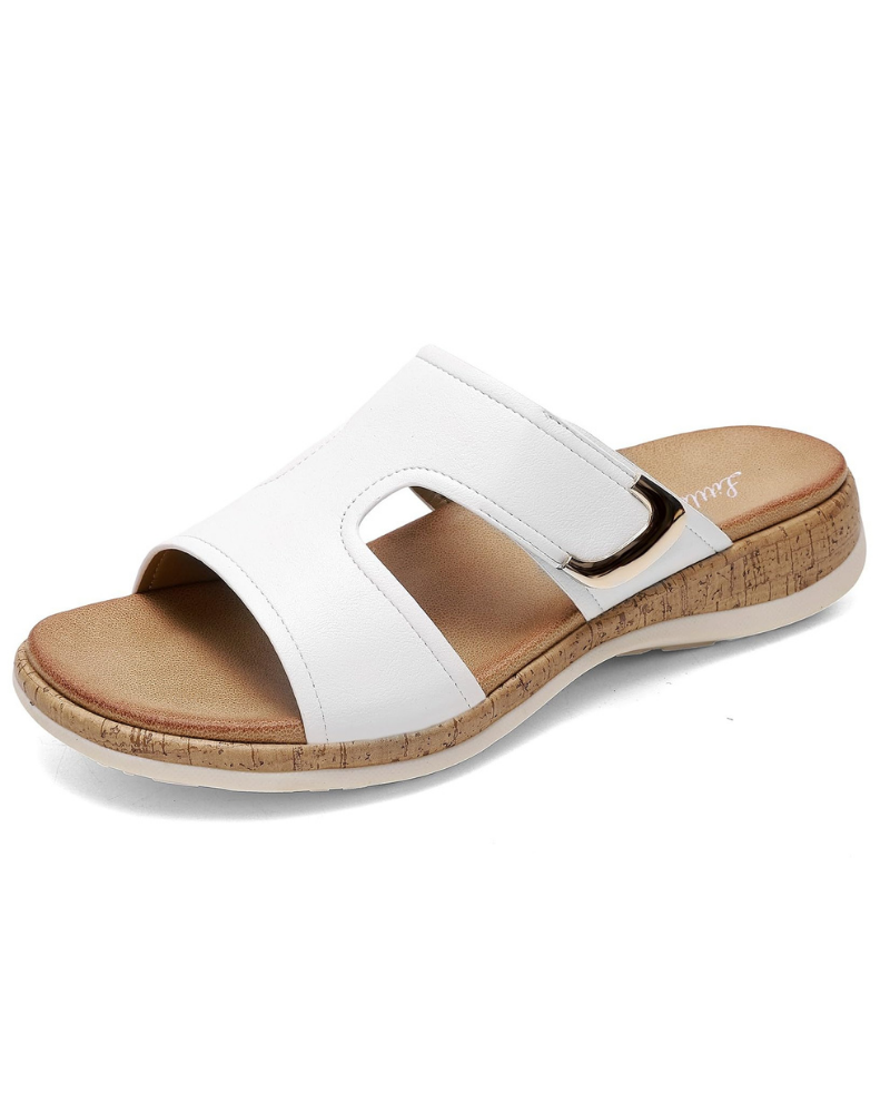 Audrey Dames Sandalen – Sandalen met Verstelbare Gesp en Steun voor de Voetboog