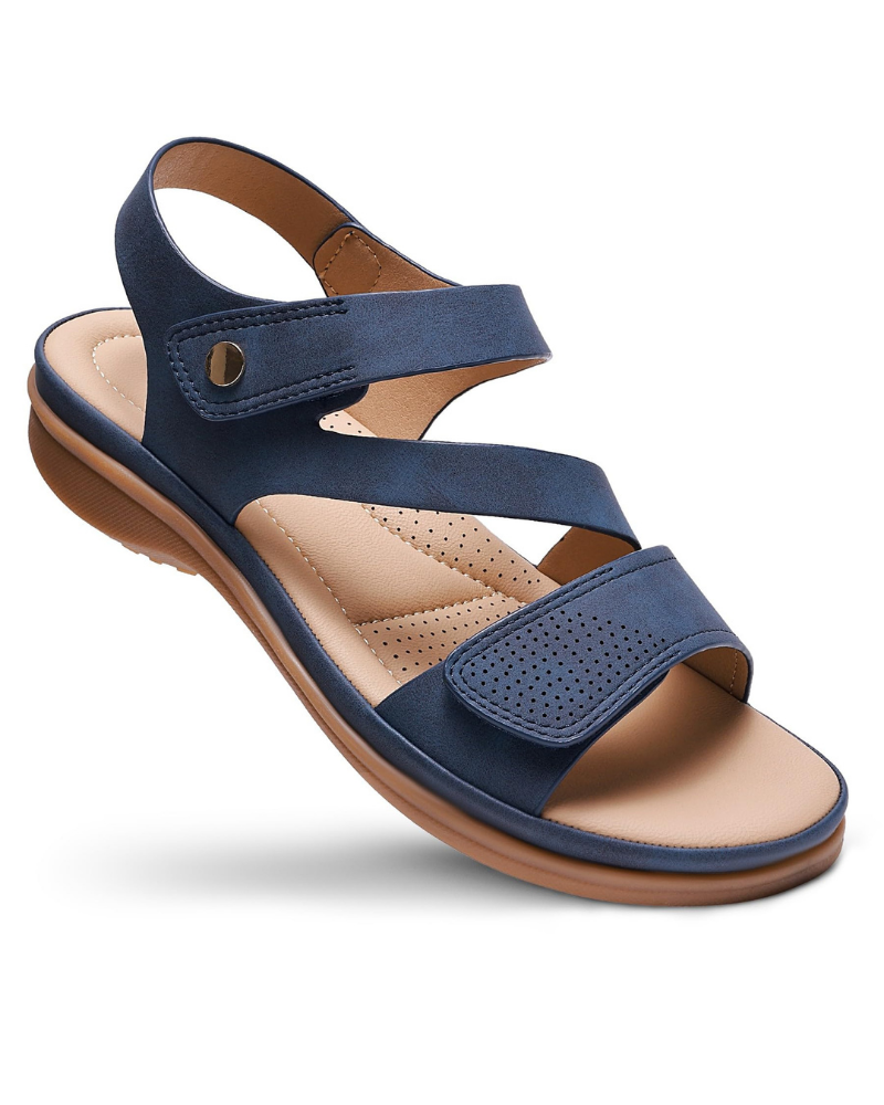 Sandali bassi Paisley da donna – sandali con cinturino regolabile e supporto per l'arco plantare