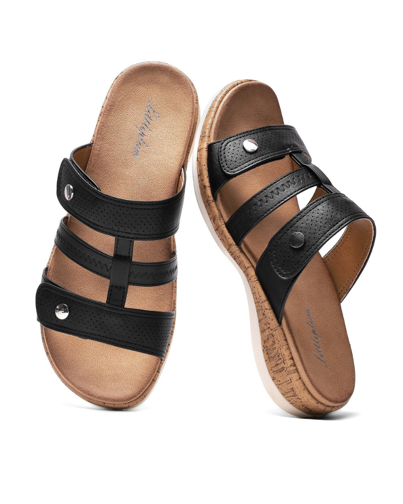 Evelyn Mules Donna – Mules Traspiranti in Similpelle con Cinghie Regolabili e Suola Antiscivolo