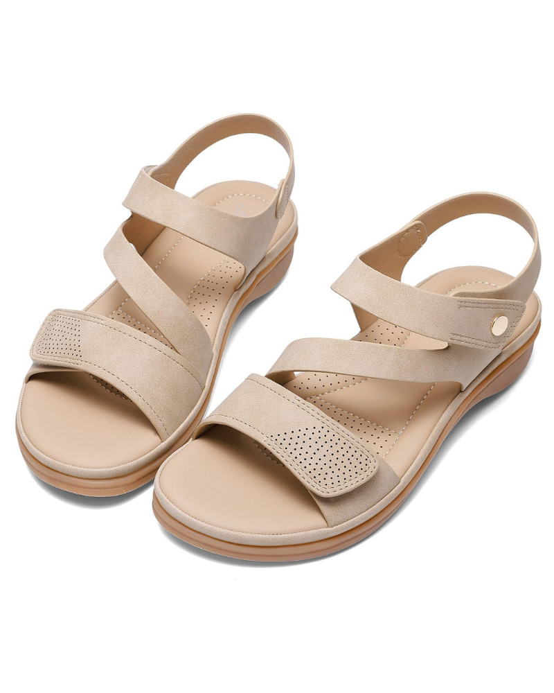 Sandali bassi Paisley da donna – sandali con cinturino regolabile e supporto per l'arco plantare