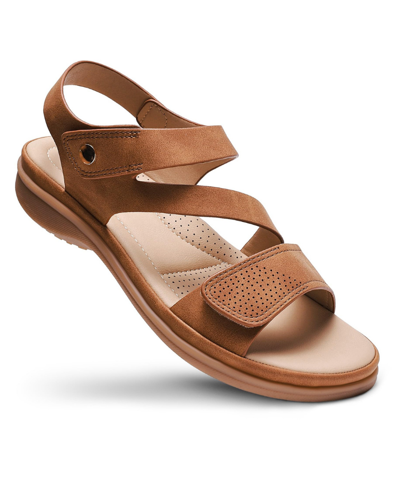 Sandali bassi Paisley da donna – sandali con cinturino regolabile e supporto per l'arco plantare
