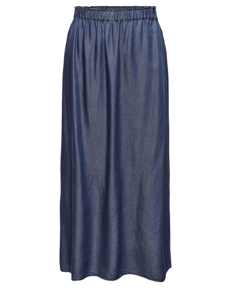 Isla Jupe Maxi Dame – Lang Plisseret Nederdel i Blød Viskose med Elegant Stil