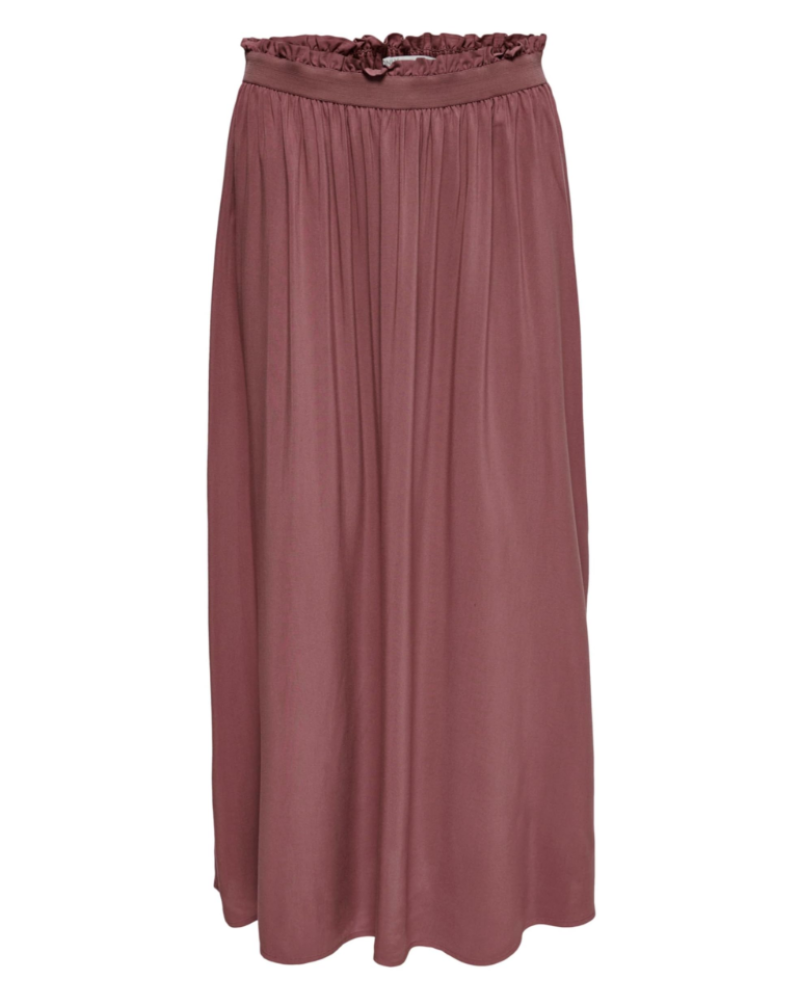 Isla Jupe Maxi Dame – Lang Plisseret Nederdel i Blød Viskose med Elegant Stil