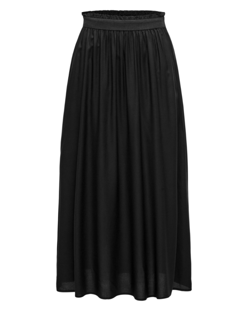 Isla Jupe Maxi Dame – Lang Plisseret Nederdel i Blød Viskose med Elegant Stil