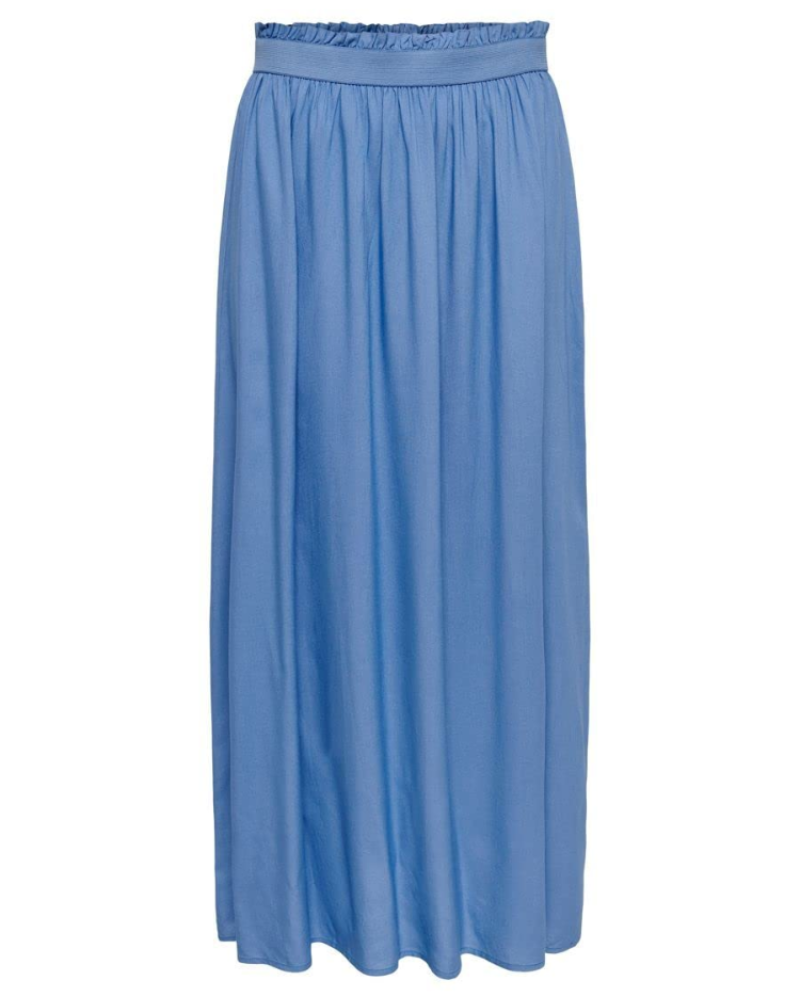 Isla Jupe Maxi Dame – Lang Plisseret Nederdel i Blød Viskose med Elegant Stil