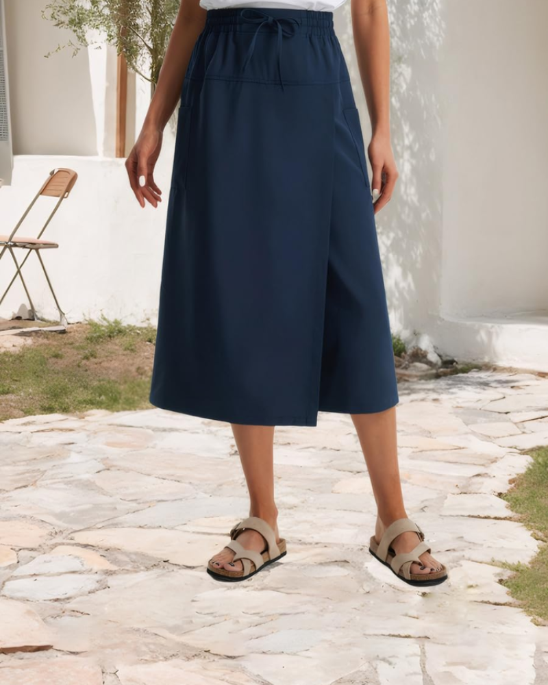 Madison Capri-Hose für Damen – leichte, hoch taillierte Pantacourt mit Taschen