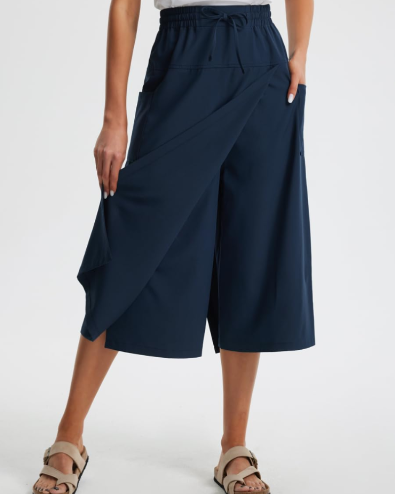 Madison Capri-Hose für Damen – leichte, hoch taillierte Pantacourt mit Taschen