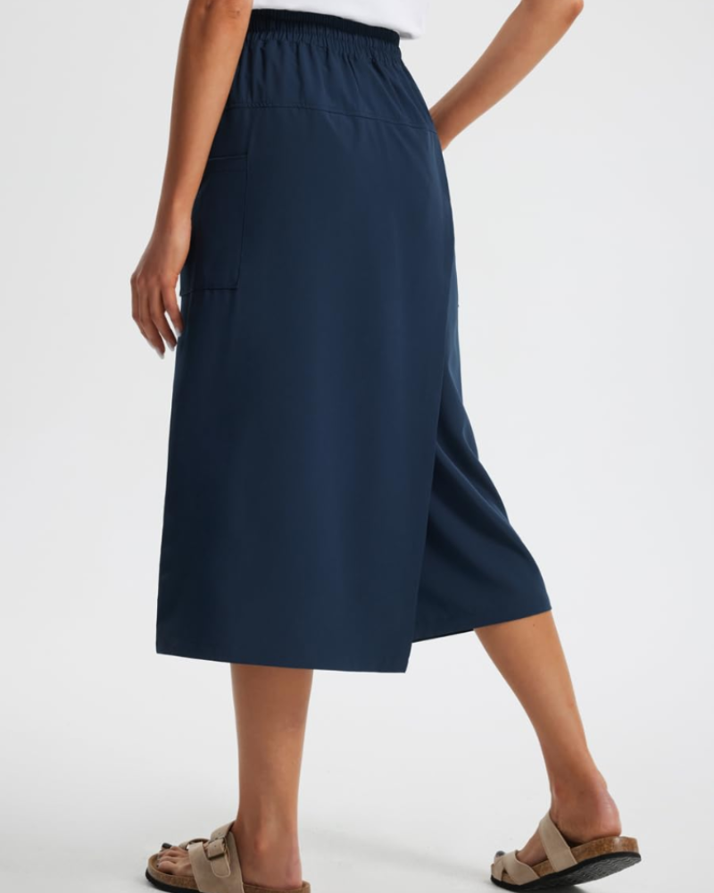 Madison Capri-Hose für Damen – leichte, hoch taillierte Pantacourt mit Taschen