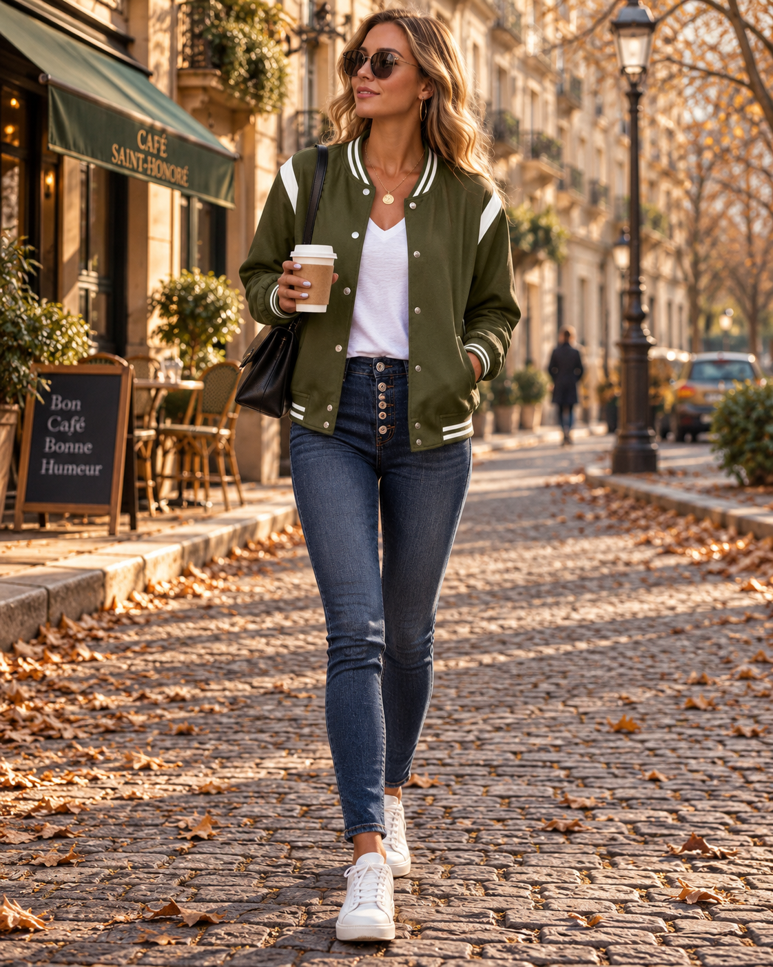 Hilda Blouson Bomber Femme – Léger, Boutons-Pression, Manches Longues & Poches