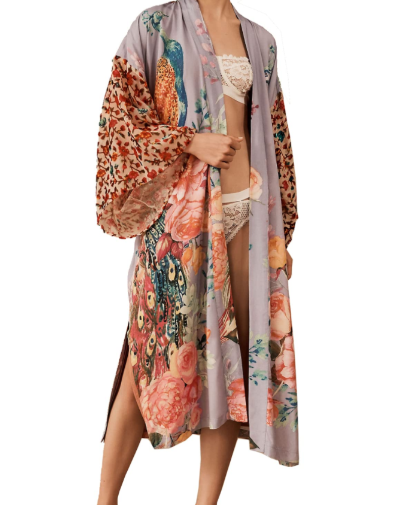 Serena Kaftan Damski Maxi – Lekka długa sukienka boho, narzutka plażowa