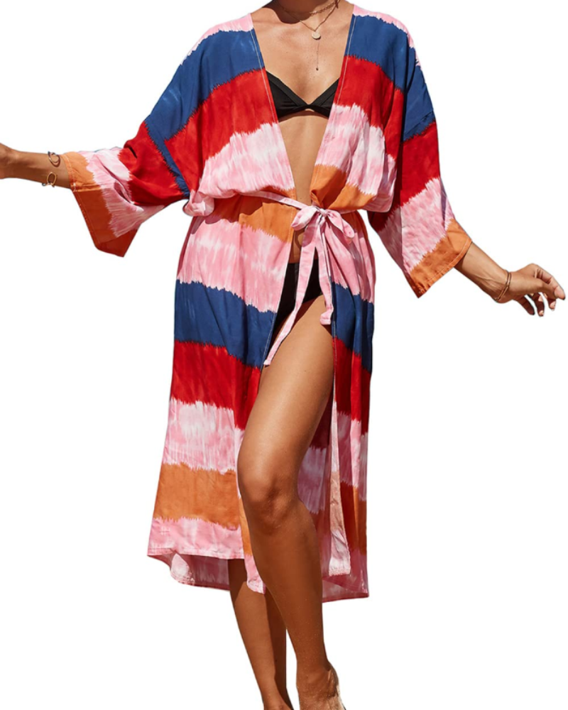 Serena Kaftan Damski Maxi – Lekka długa sukienka boho, narzutka plażowa