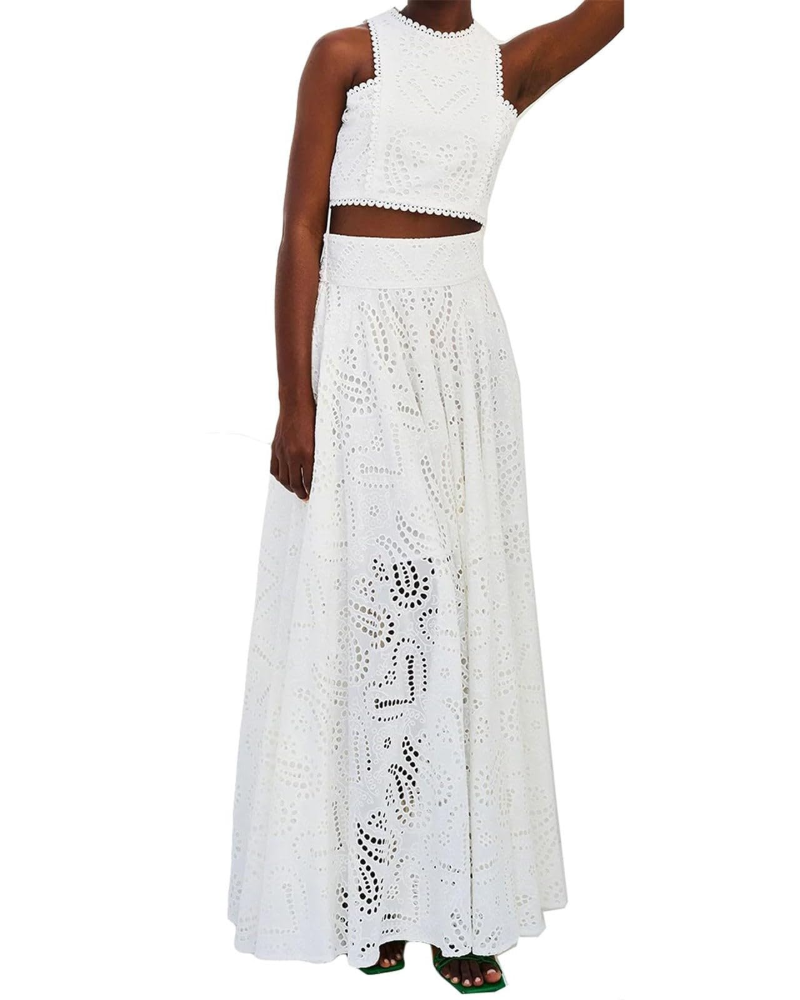 Madison Ensemble Femme Débardeur & Jupe Longue – Set 2 Pièces Élégant avec Poches