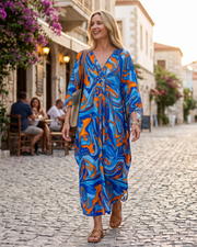 Kaftán Celestine Bohemio para Mujer – Vestido de Playa Oversize Ligero Talla Única