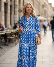 Juliette Midikleid für Damen – Kleid mit Kettenmuster, Eleganter Schnitt & Moderner Stil