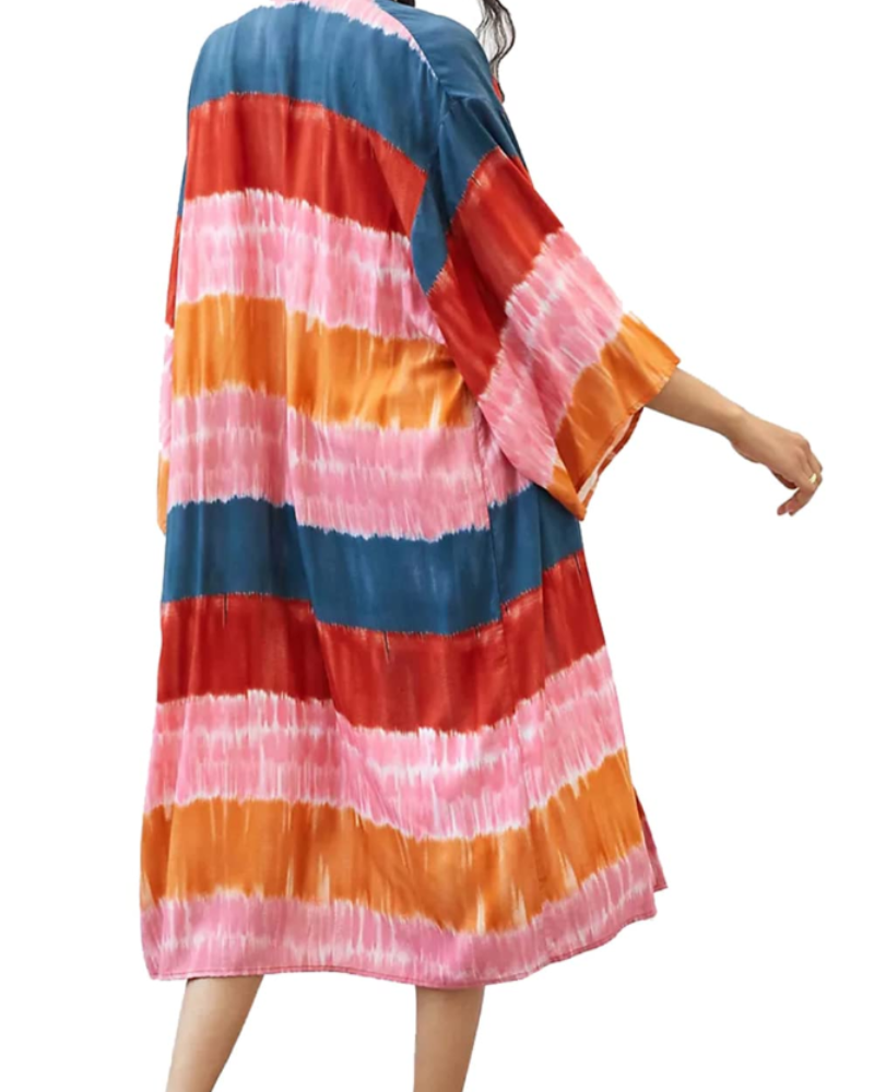 Serena Kaftan Damski Maxi – Lekka długa sukienka boho, narzutka plażowa