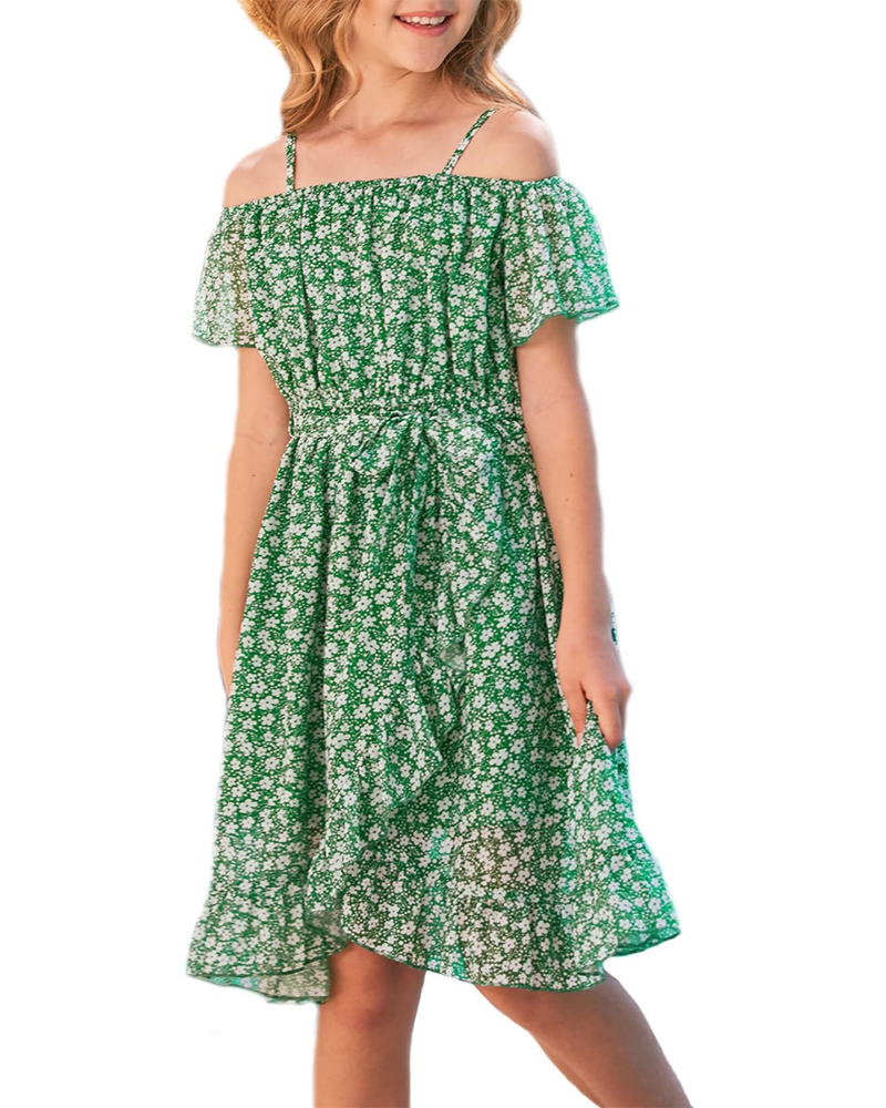 Scarlett Bloemenjurk voor Meisjes – Jurk van Mousseline met Verstelbare Bandjes voor de Zomer