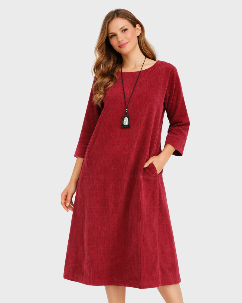 Lilla Robe Dámská Tunika Z Manšestru – Volný Elegantní Střih & Vintage Styl