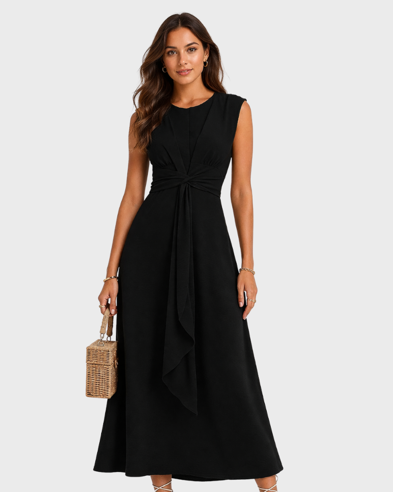 Esther Midi Dámský Župan – Bez Rukávů, Nastavitelný Pas & Elegantní Letní Styl