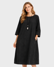 Lilla Robe Dámská Tunika Z Manšestru – Volný Elegantní Střih & Vintage Styl