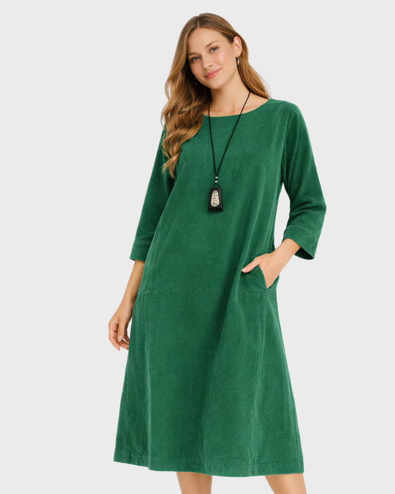 Lilla Robe Dámská Tunika Z Manšestru – Volný Elegantní Střih & Vintage Styl