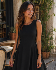 Sophie Dámské Šaty – Krátké A-linie Šaty bez Rukávů Elegantní Business Casual Elastické