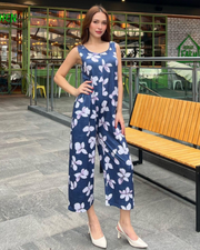 Isabelle Damen-Sommer-Overall – Rundhalsausschnitt Tanktop & Weite Hose
