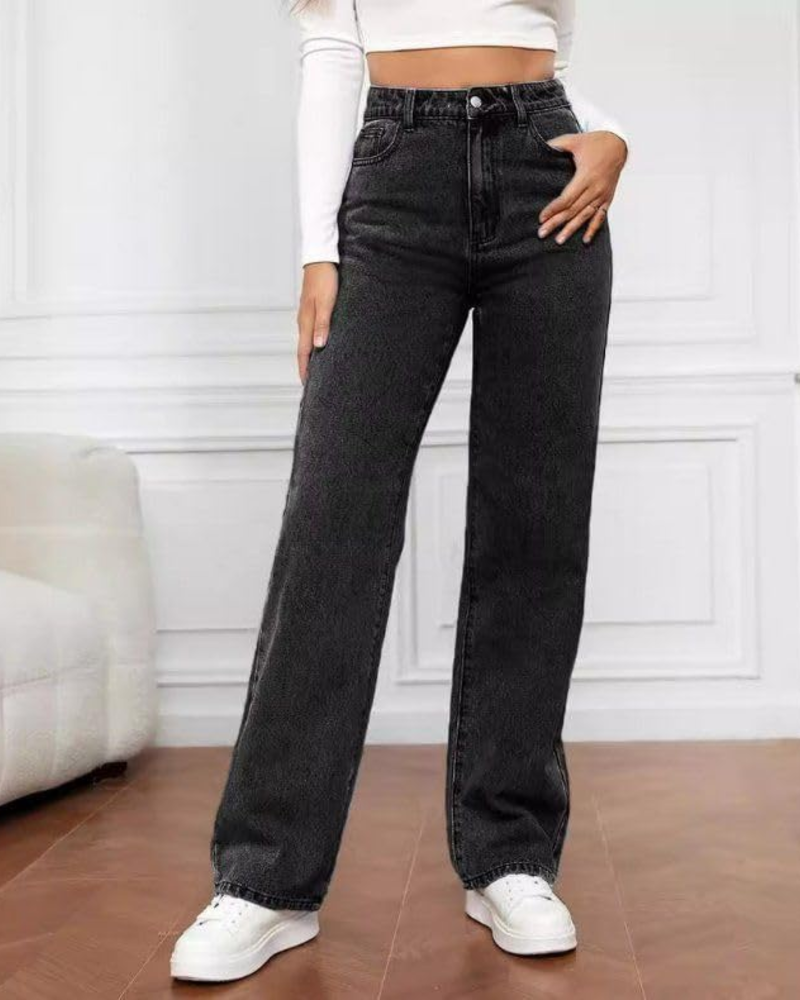 Éléonys γυναικείο wide leg τζιν – ψηλόμεσο ανοιχτό μπλε τζιν σε άνετη γραμμή
