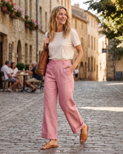Amelia Pantalon Bohème Femme – Pantalon Large Imprimé Taille Élastique & Coupe Fluide