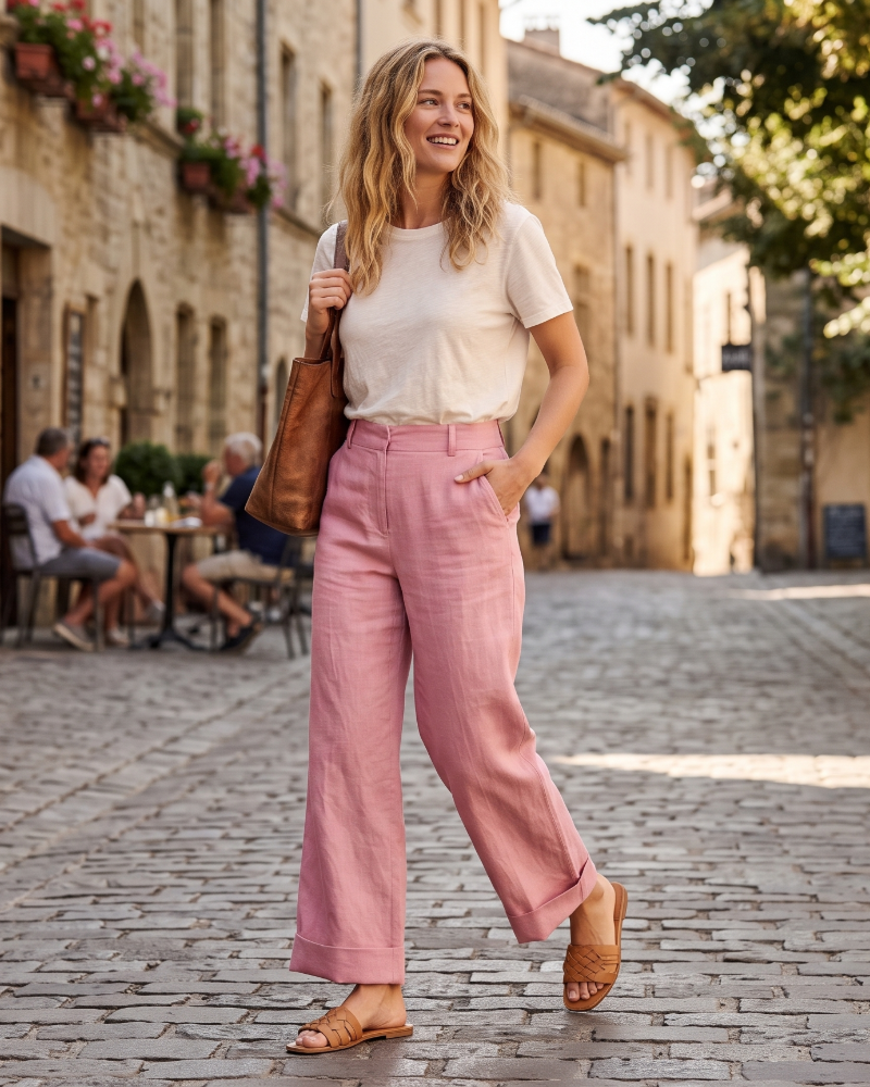 Amelia Pantalon Bohème Femme – Pantalon Large Imprimé Taille Élastique & Coupe Fluide