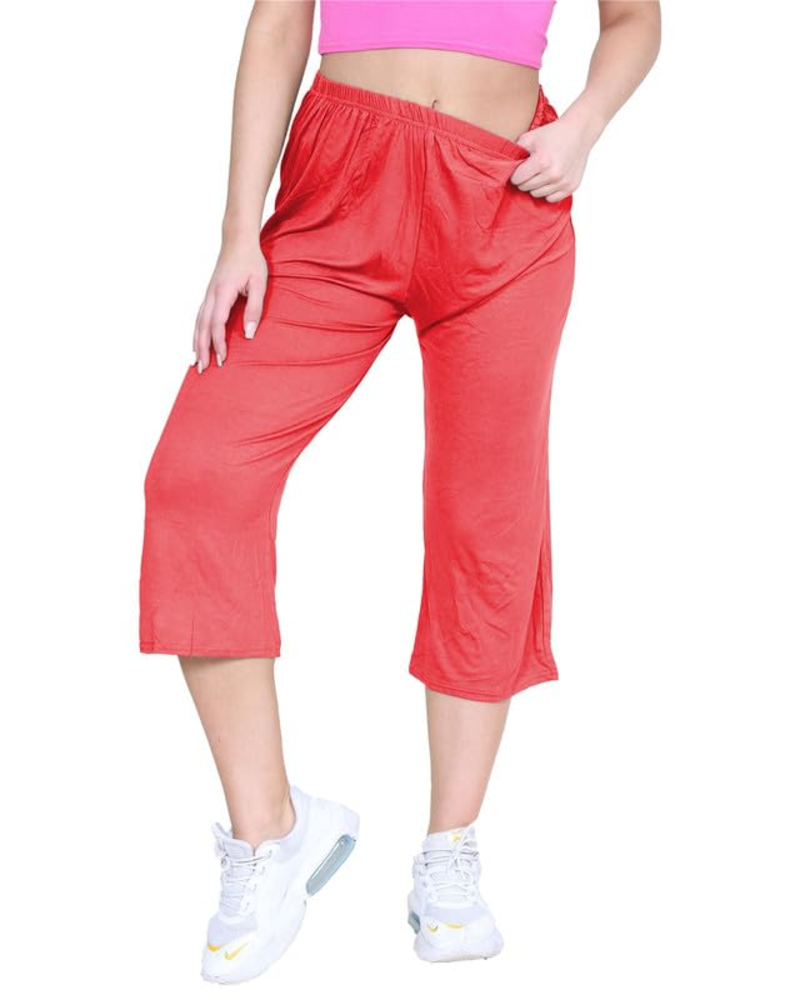 Fiorenza Jupe-Culotte Grande Taille Femme – Pantalon 3/4 Large en Viscose