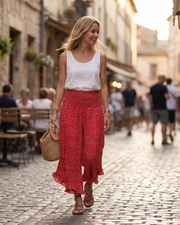 Vivian Pantalon Palazzo Femme – Pantalon Large Taille Haute Léger et Fluide