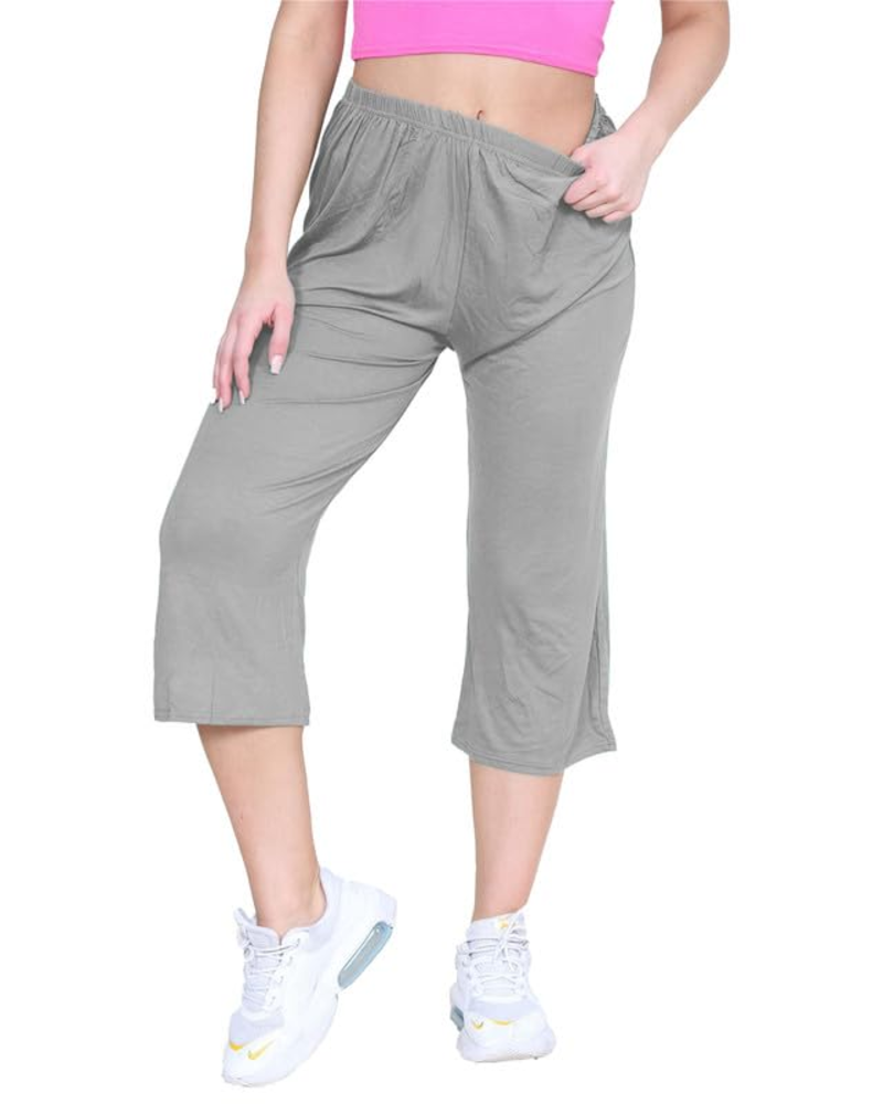 Fiorenza Jupe-Culotte Grande Taille Femme – Pantalon 3/4 Large en Viscose