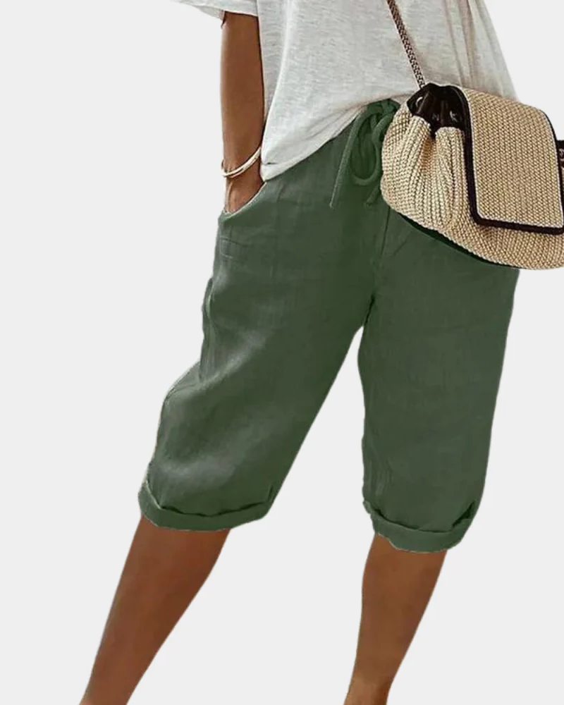 Ainsley Short Damen – Lässige Shorts mit elastischem Bund, leicht, atmungsaktiv, praktische Taschen