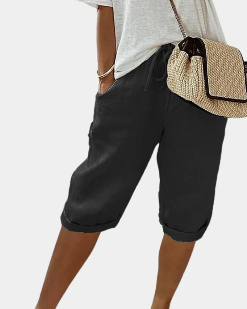 Ainsley Short Damen – Lässige Shorts mit elastischem Bund, leicht, atmungsaktiv, praktische Taschen