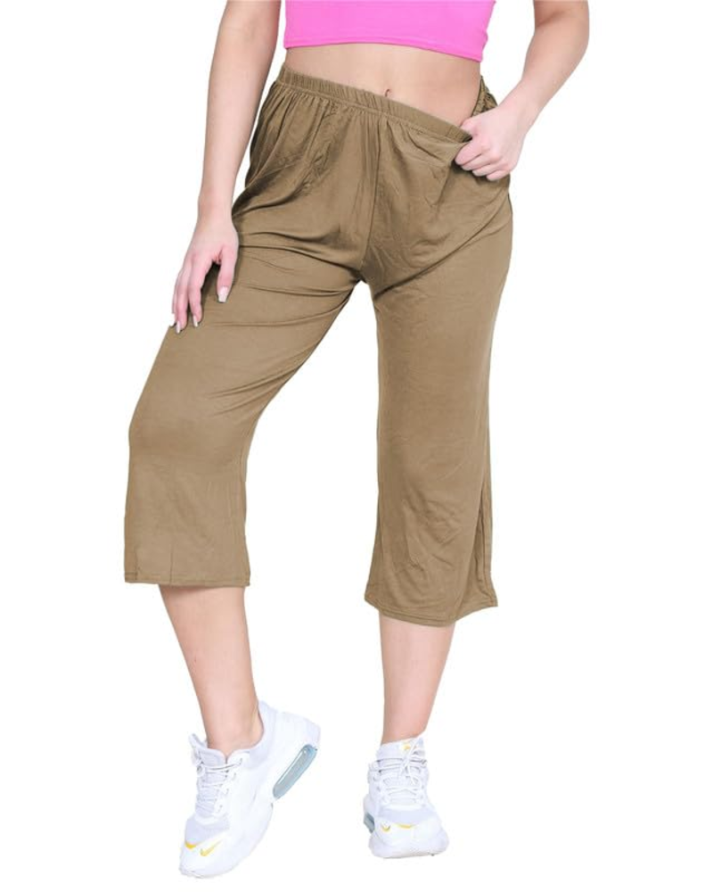 Fiorenza Jupe-Culotte Grande Taille Femme – Pantalon 3/4 Large en Viscose