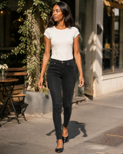 Virelia Jean Skinny para Senhora – Calças de Ganga de Cintura Média e Corte Justo