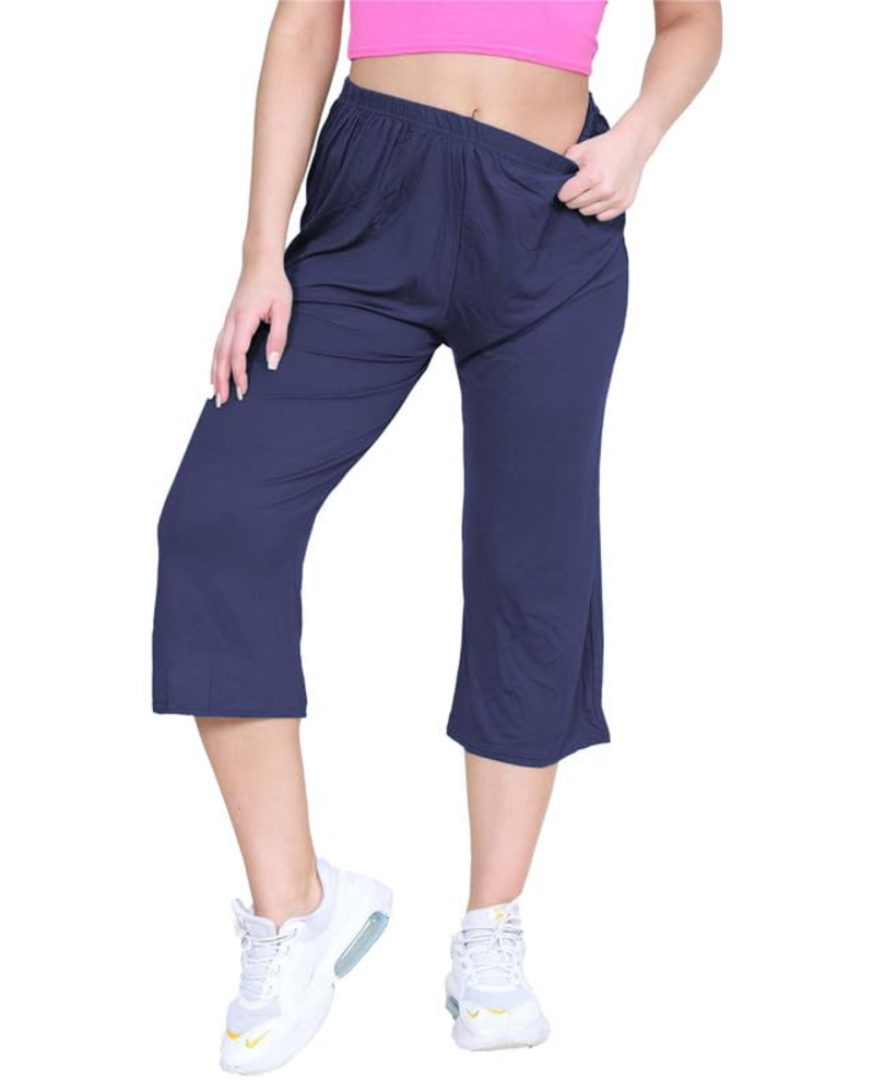 Fiorenza Jupe-Culotte Grande Taille Femme – Pantalon 3/4 Large en Viscose