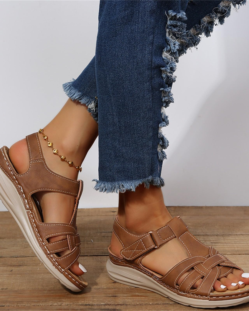 Ainsley Sandales Sport Compensées Femme – Sandales Légères Réglables Confort Été