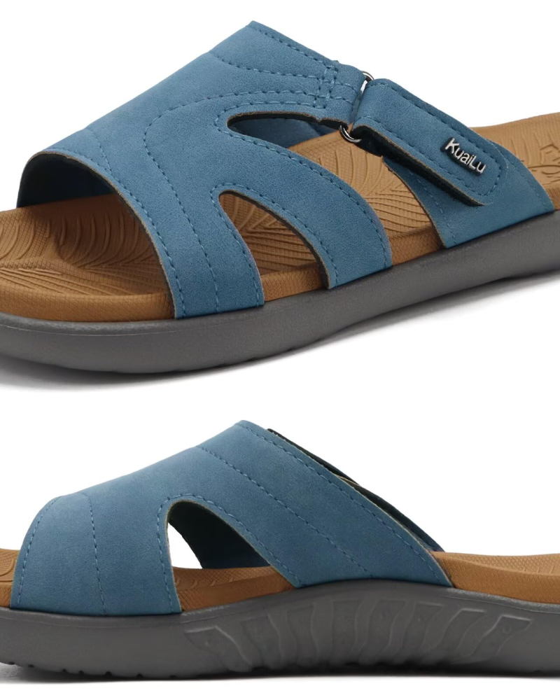 Dámské pohodlné sandály Olivia – nastavitelné mule sandály s podporou klenby nohy