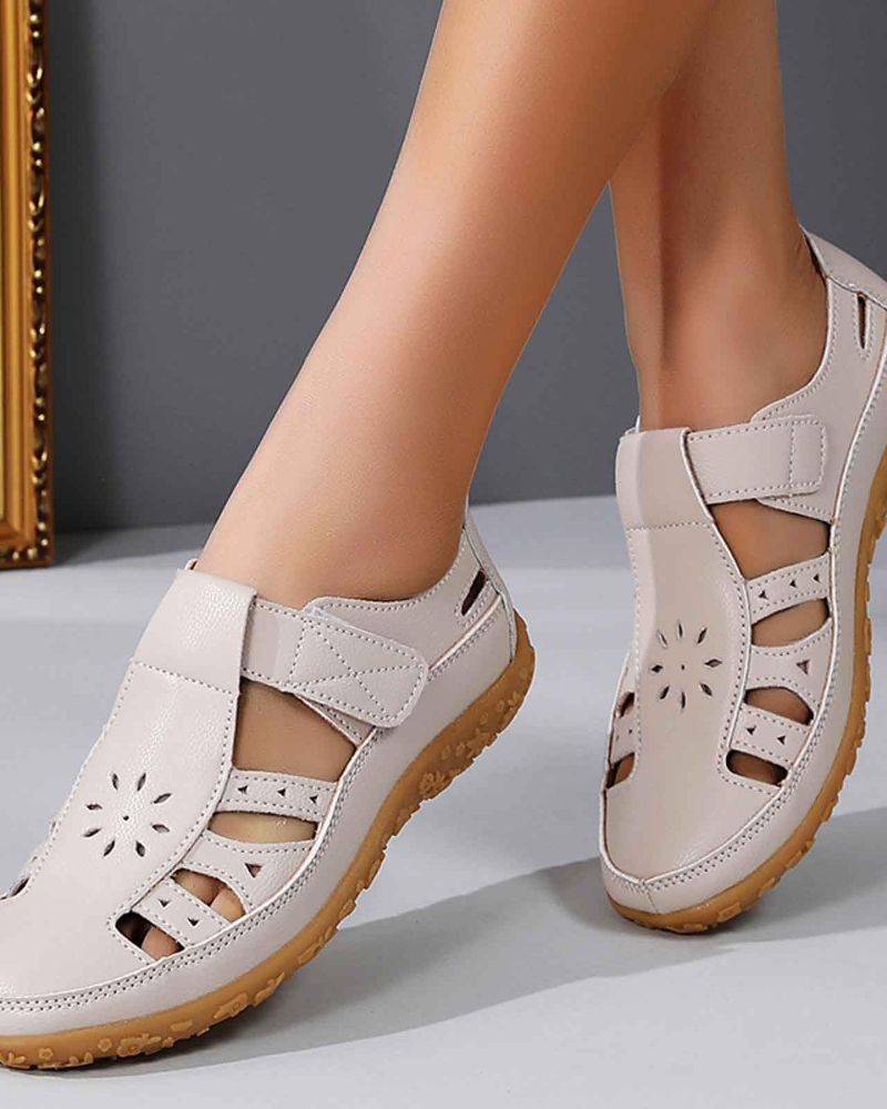 Elodie Sandalias para mujer con punta cerrada – Zapatos de verano ligeros con cortes transpirables